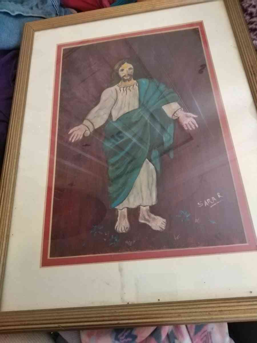 Jesus pic painted and drawer by Sara Robison year 1990