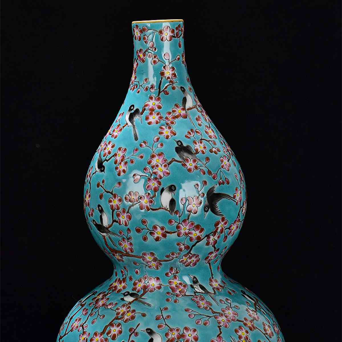 Chinese handpainted famille rose porcelain vase antique porc