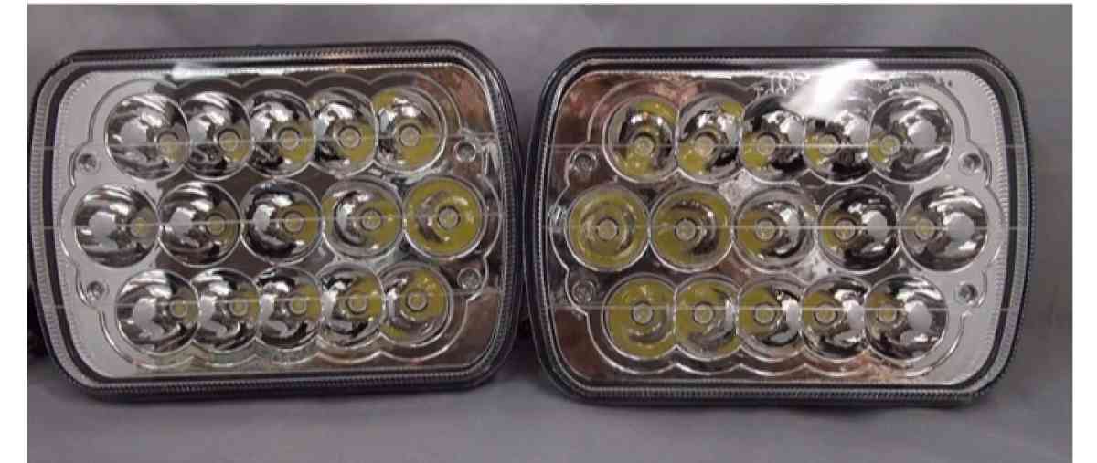 par de faros rectangulares entrada h4 led