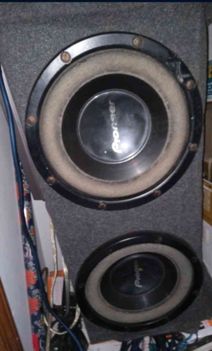 2 12inch Pioneer Speakers In Box