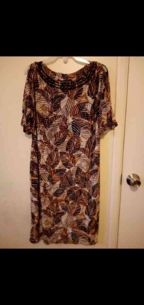 Ladies Long Length Brown Dress