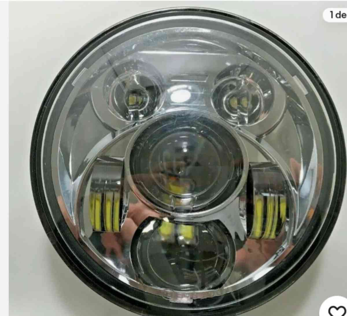 pair of round led headlights h4 input