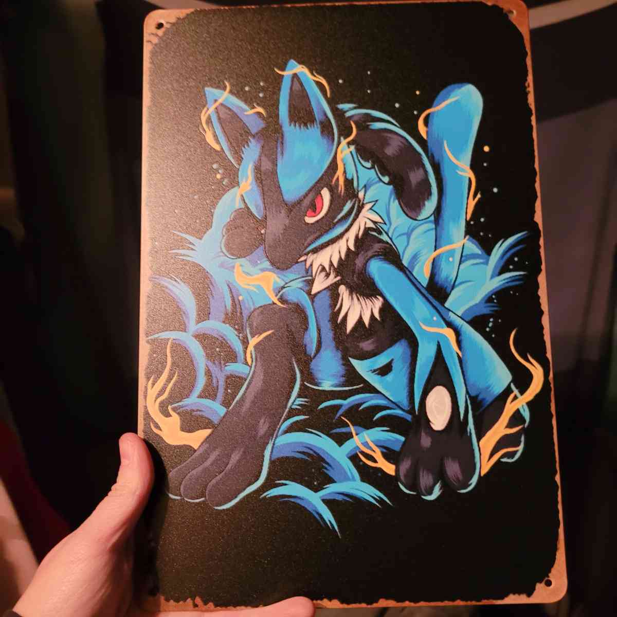 lucario metal poster