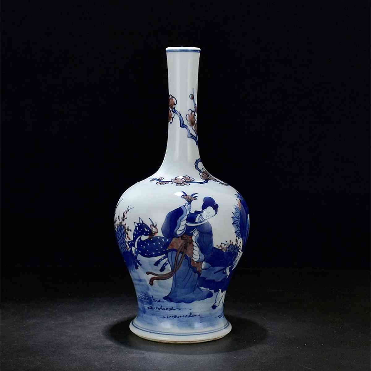 Chinese blue and white porcelain vase antique porcelain