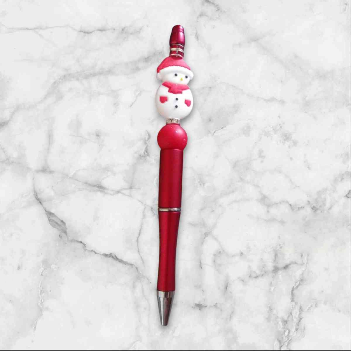 BEADABLE PENS SNOWMAN 2