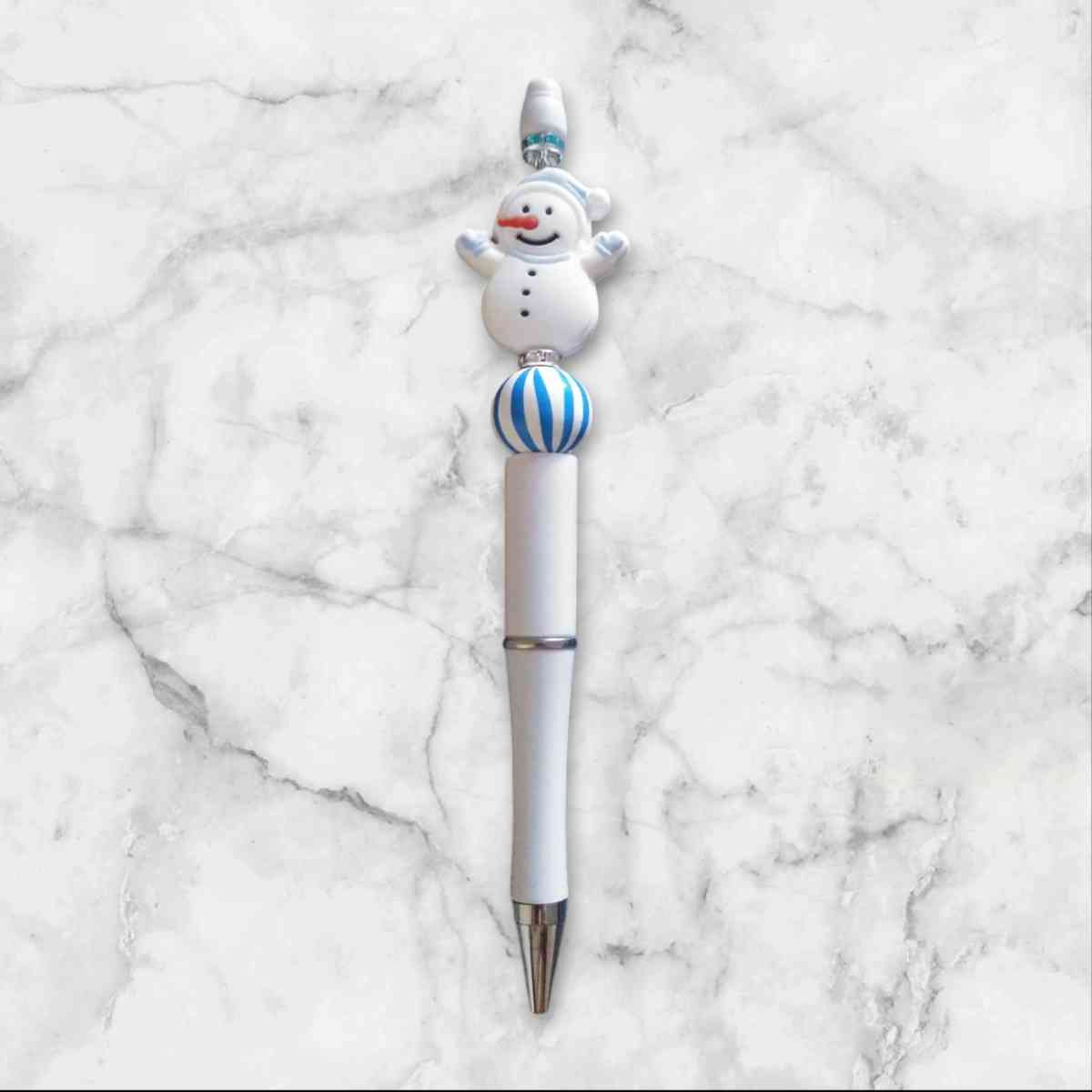 BEADABLE PENS SNOWMAN 3