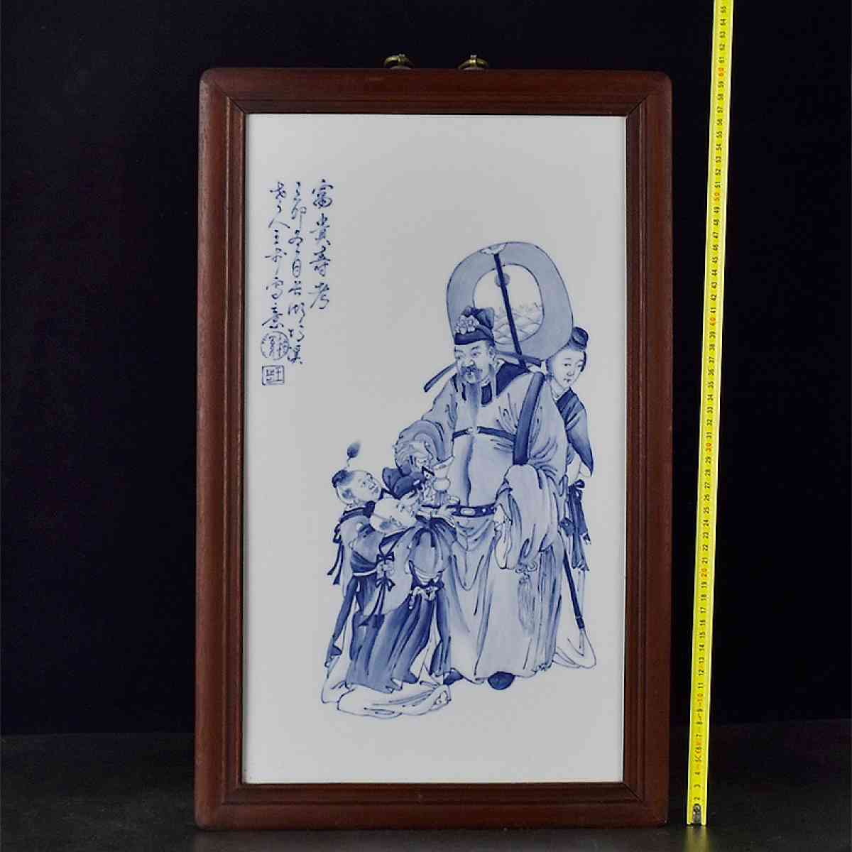 Asian blue and white porcelain painting Chinese antique porc