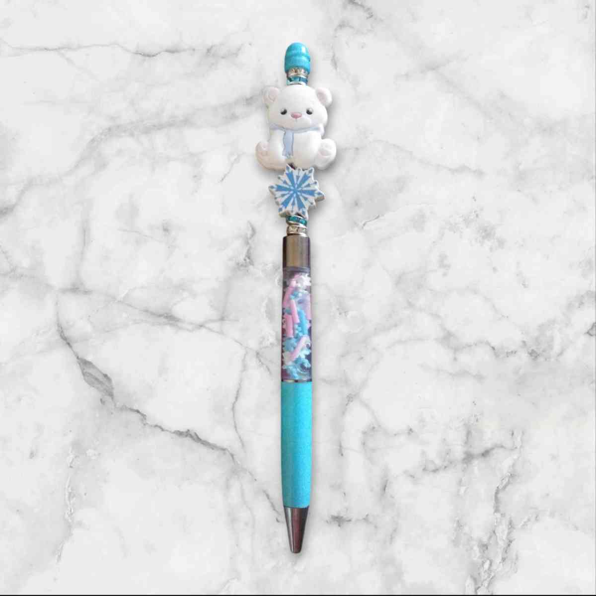 BEADABLE PENS SNOWBEAR