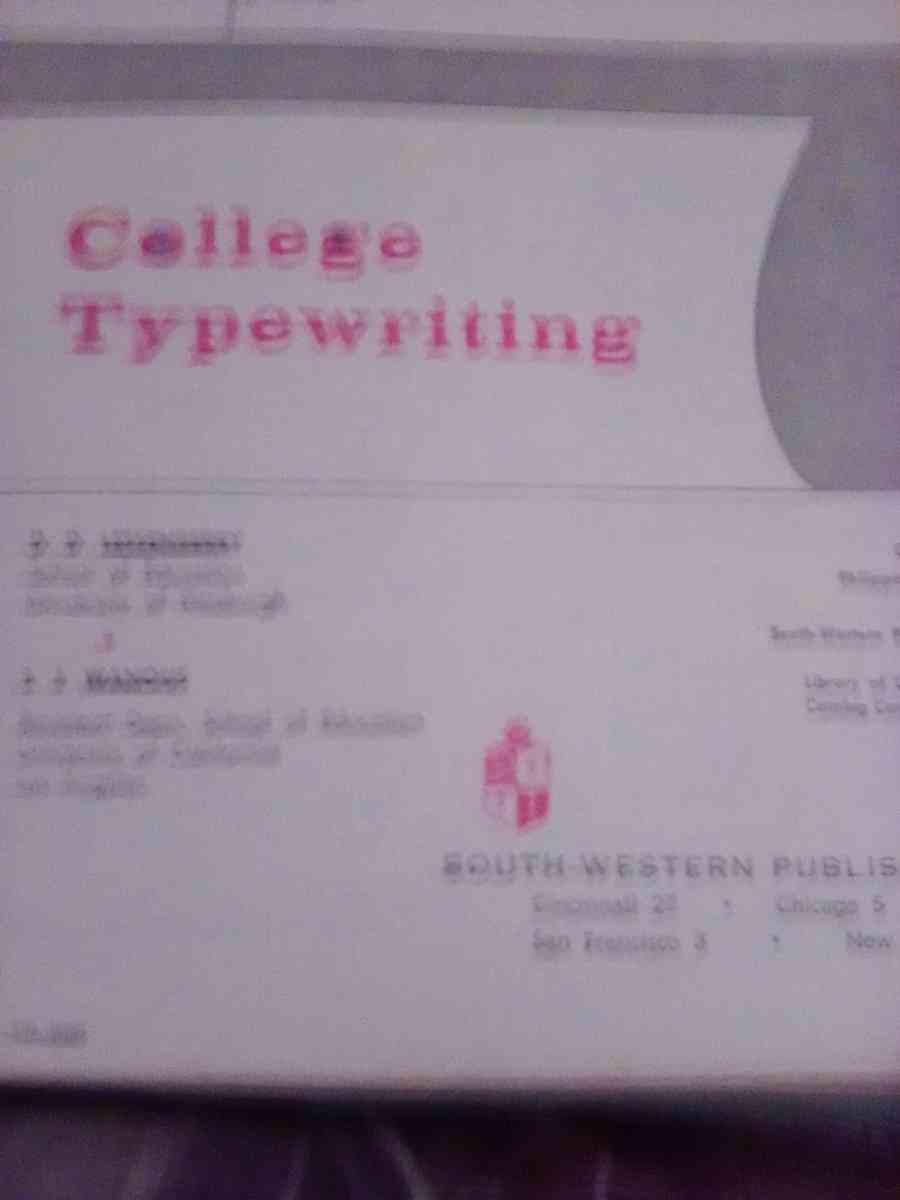 Complete Course Sixth Edition College Typewriting