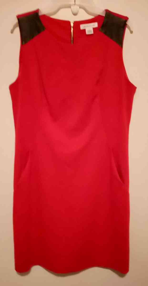 please Claiborne size large red sleeveless dress