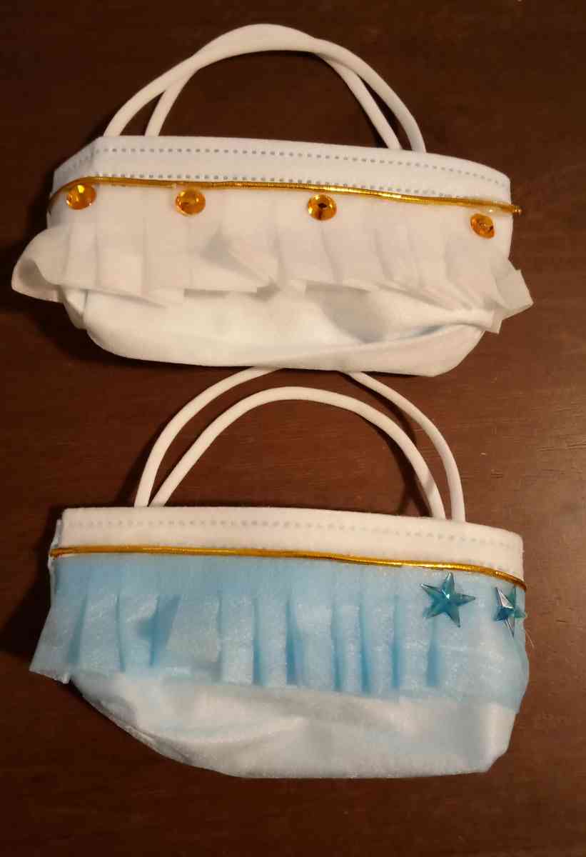 handmade mini corn purse or trinket bag set of two