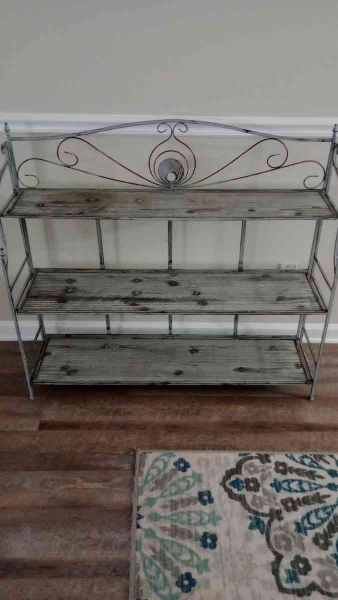 Grey Metal 3 Tier Foldable Shelf