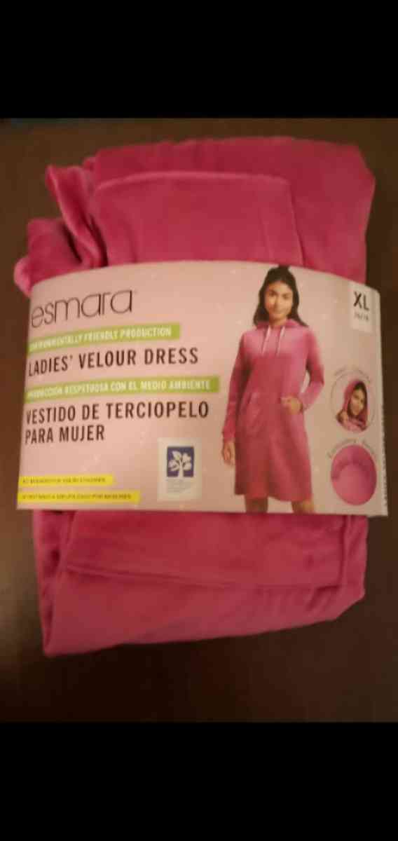 ladies pink velor dress