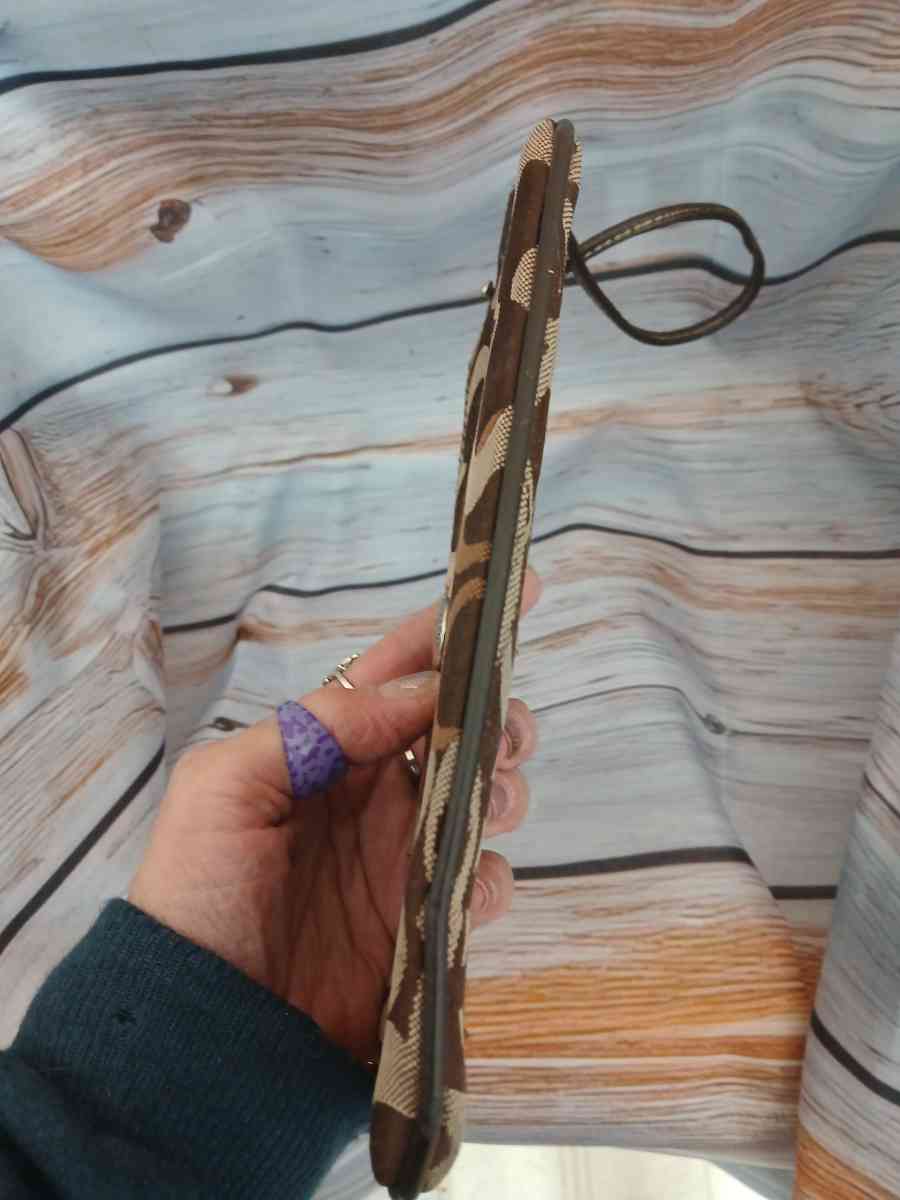 Coach Vintage sateen and leather wristlet