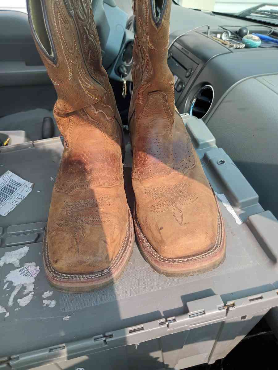 double H square steel toe work boots