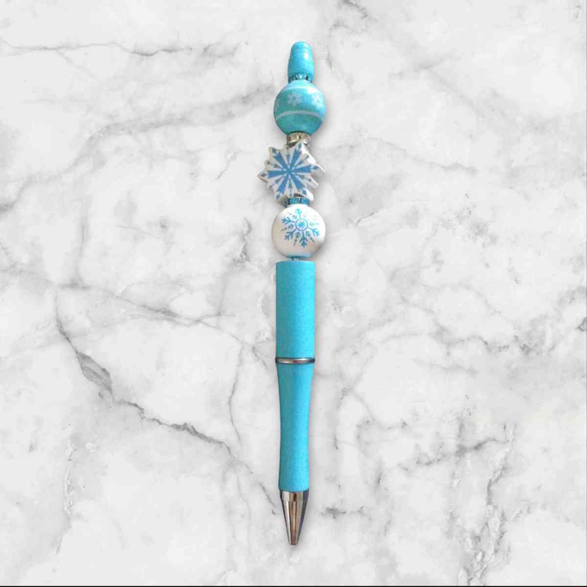 BEADABLE PENS SNOWFLAKES