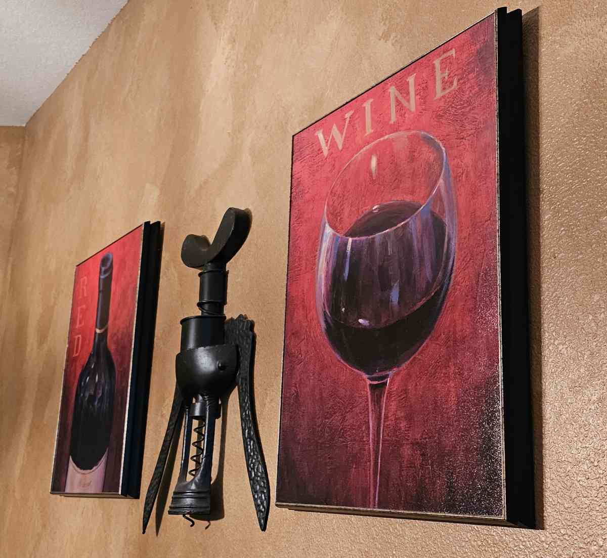 Wine and grape themed wall art