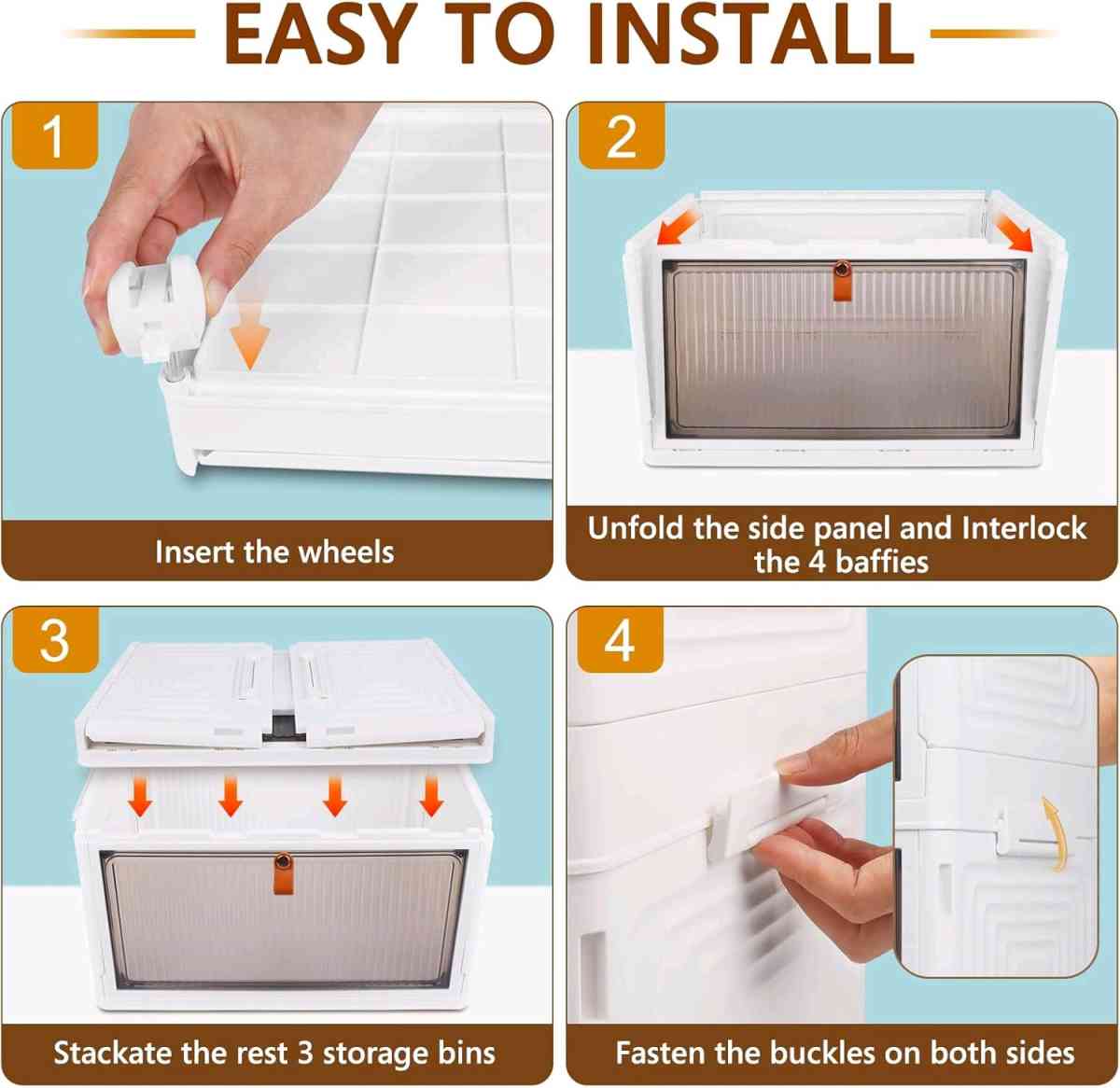 Amazon 4 tier magnetic drawer rack storage bin collapsible