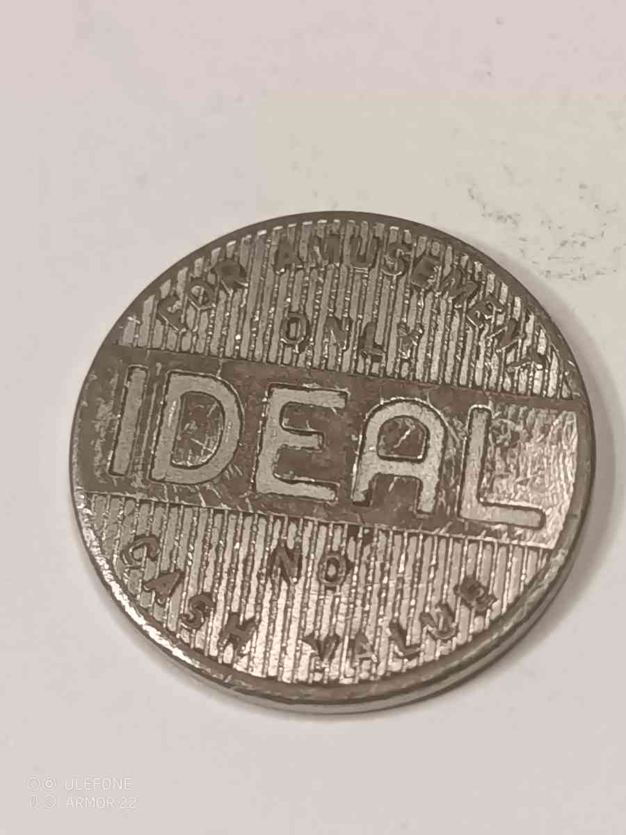 OLD IDEAL AMUSEMENT TOKEN NICKEL