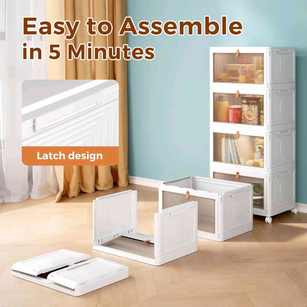 Amazon 4 tier magnetic drawer rack storage bin collapsible