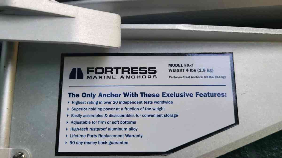 FX7 Fortress Marine Anchor 4lb f1627 Boats