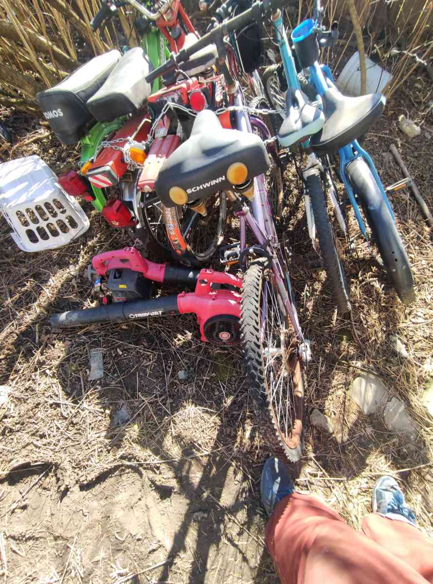 vintage lot of mopeds etc