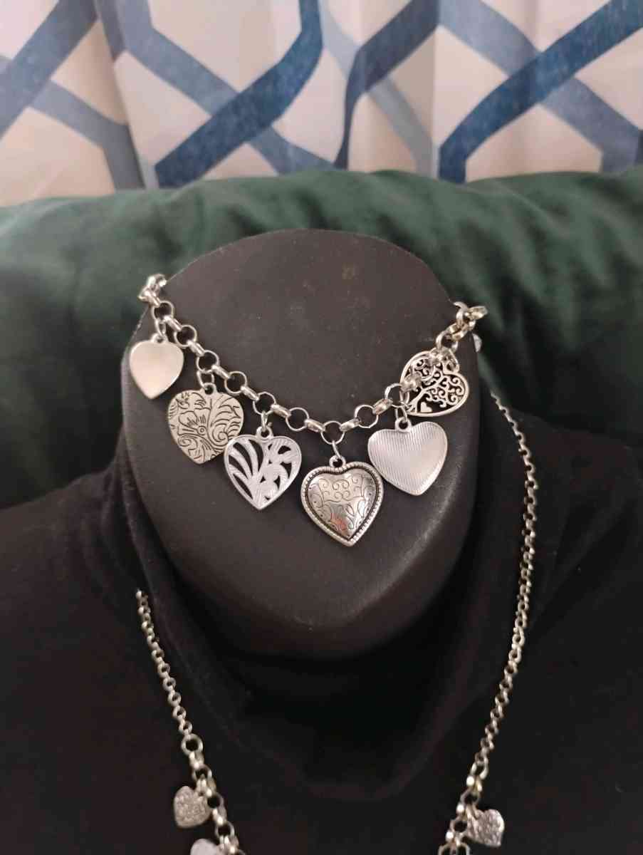 Adorable multiple heart charms Necklace  set