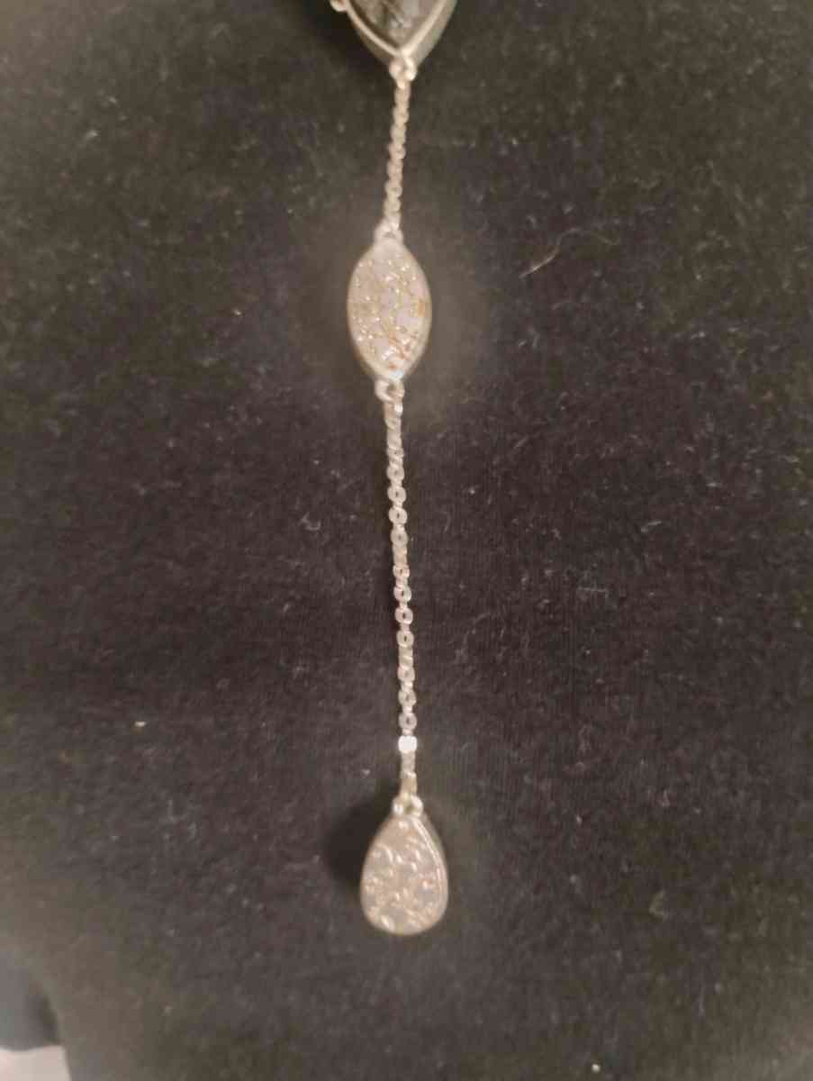 Fabulous Black Druzy Quartz Necklace