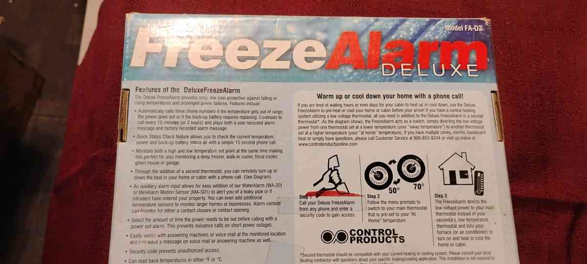 Freeze Alarm Deluxe New in box