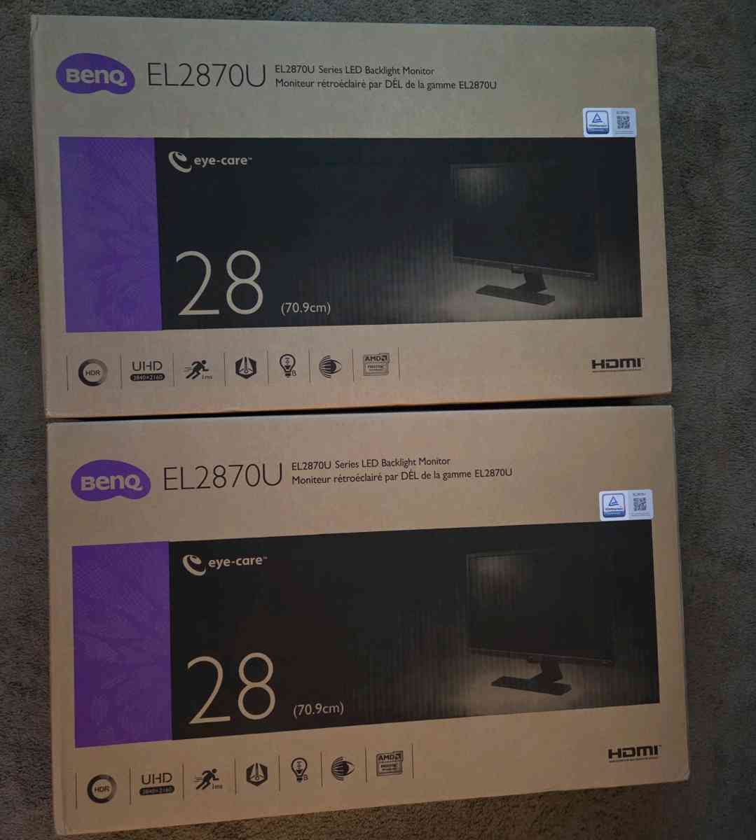BenQ EL2870U Gaming Monitors 28 4K UHD 1ms