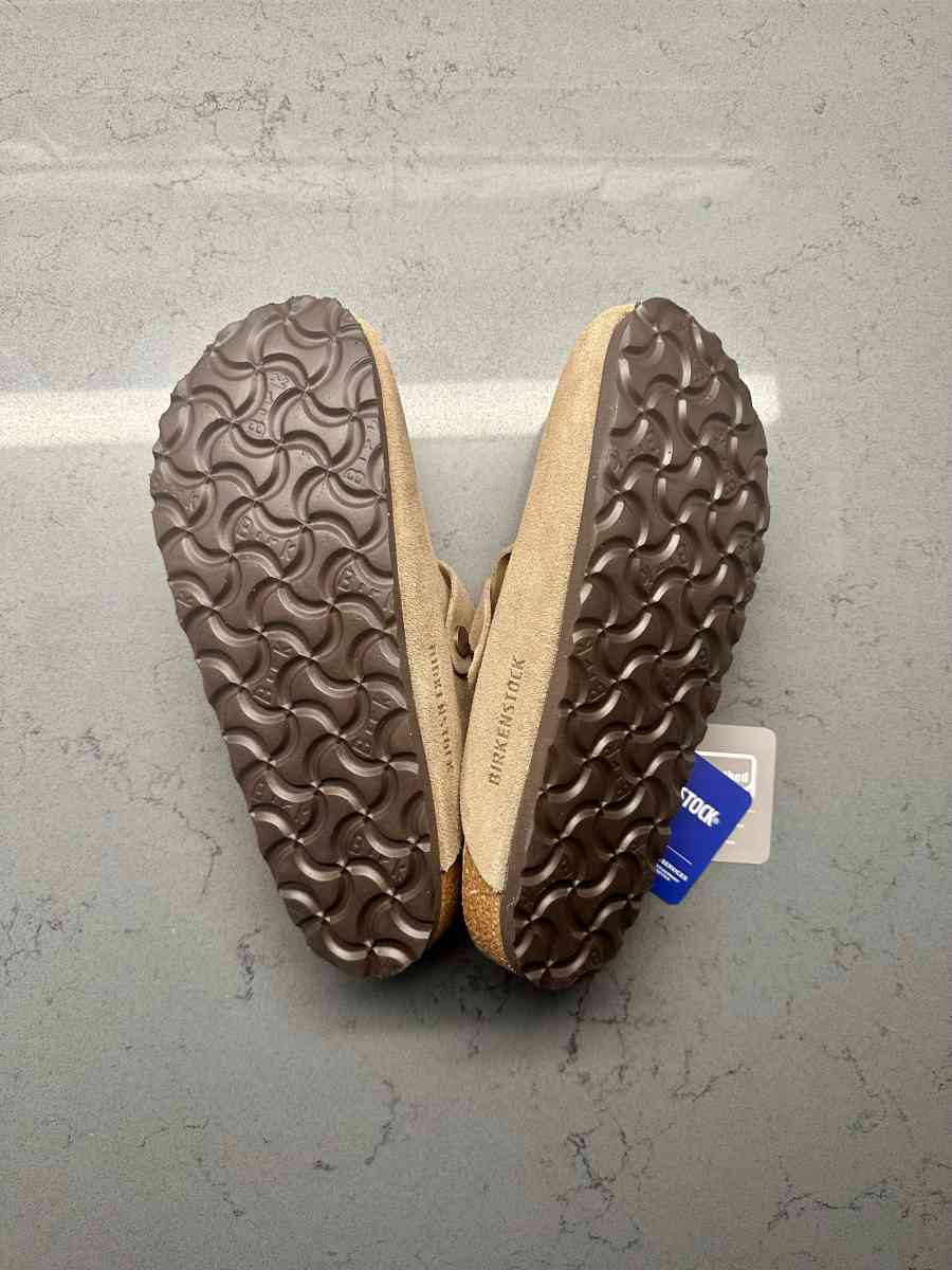 Birkenstock Womens Boston Clogs Taupe Narrow Size 38