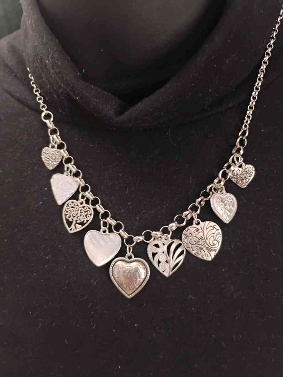 Adorable multiple heart charms Necklace  set