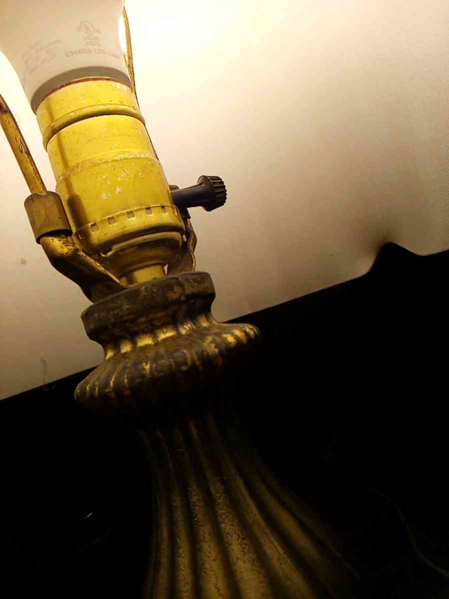 hand blown glass antique lamp