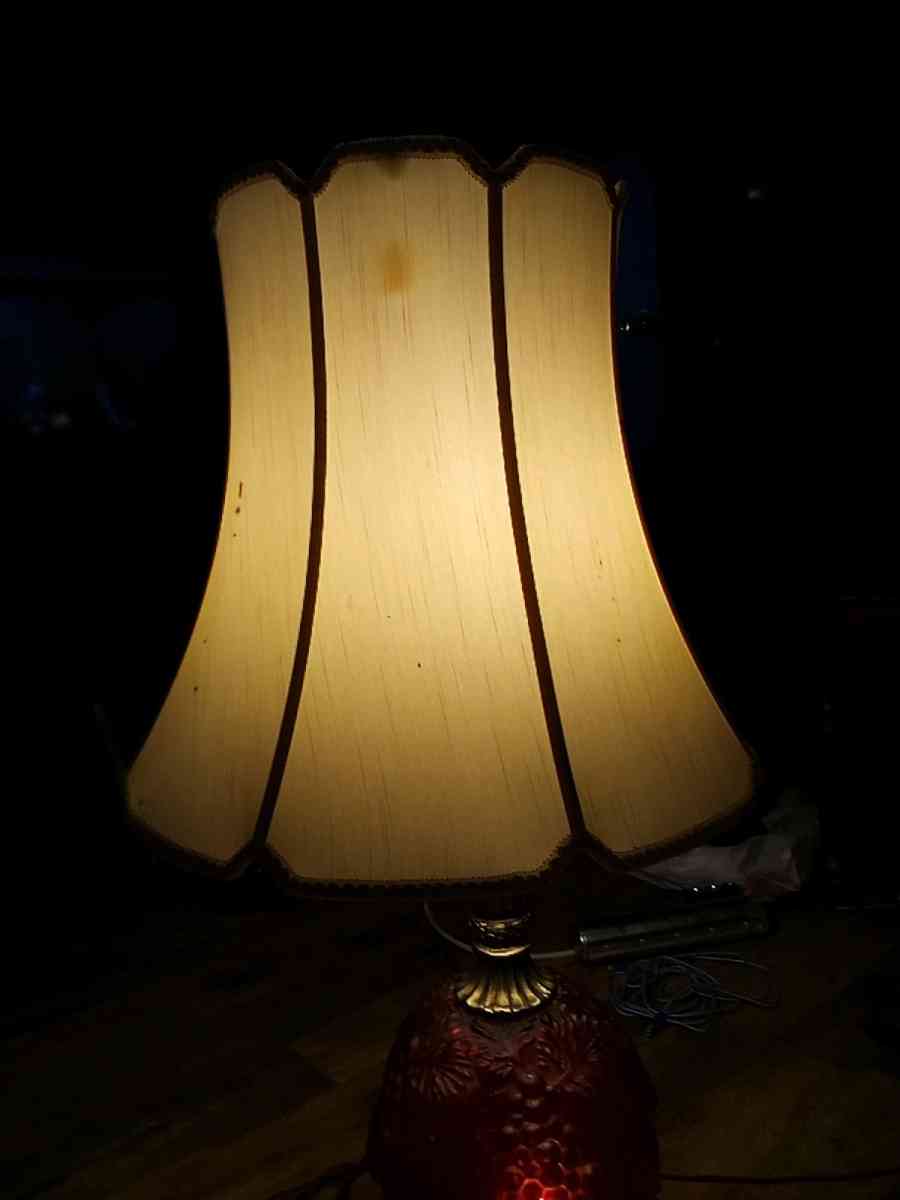 hand blown glass antique lamp