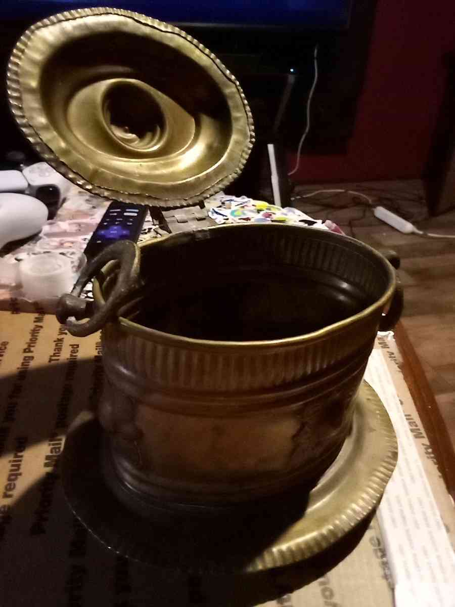antique brass container