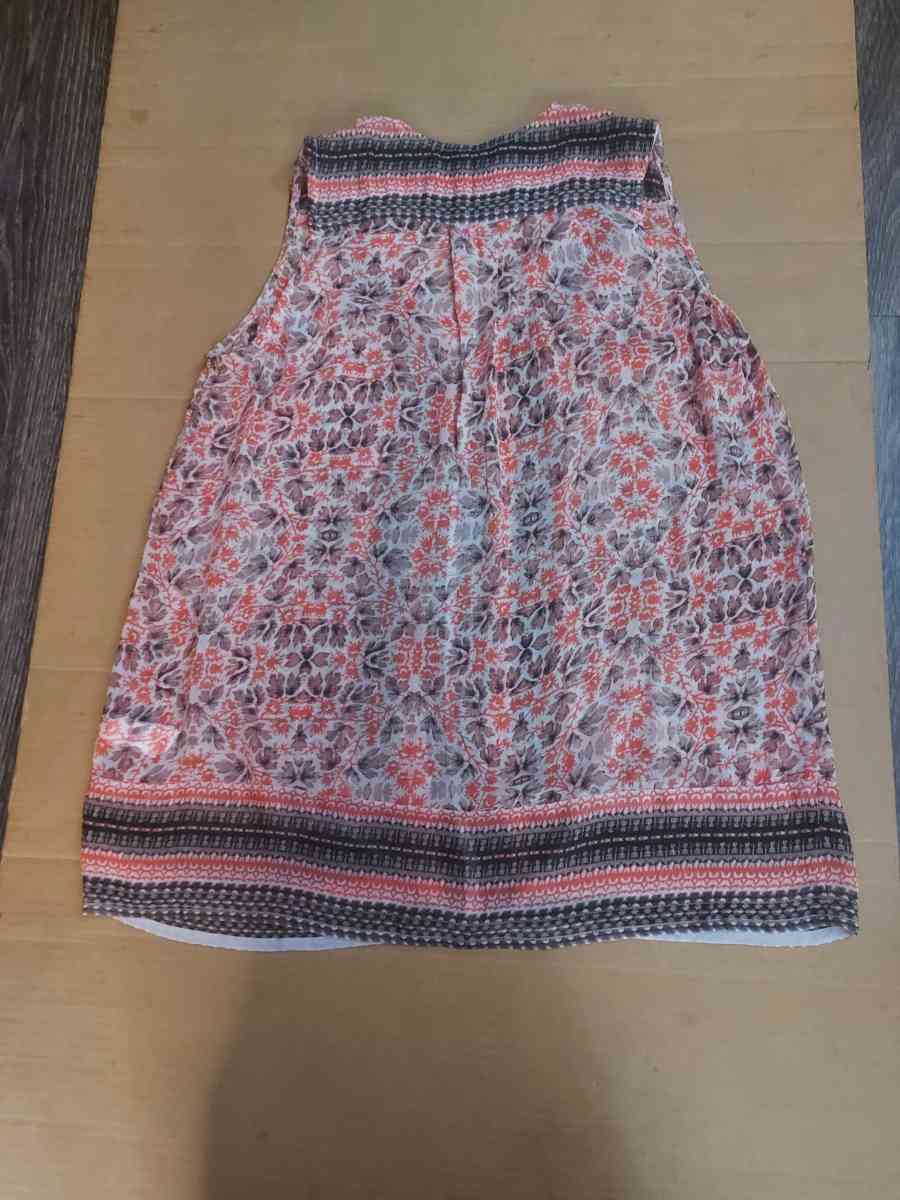 Lucky Brand Womens Printed Border Tank Size S