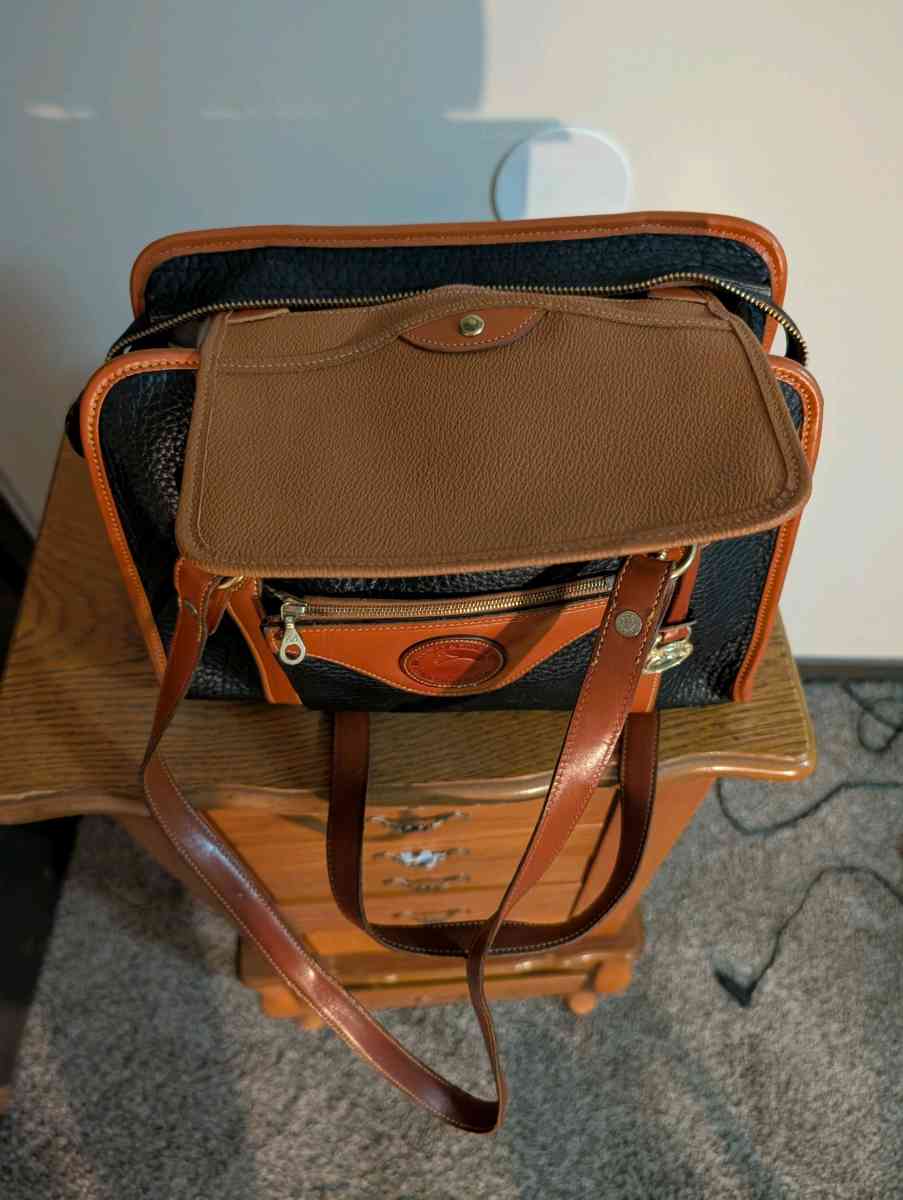 Black and Brown Leather Handbag