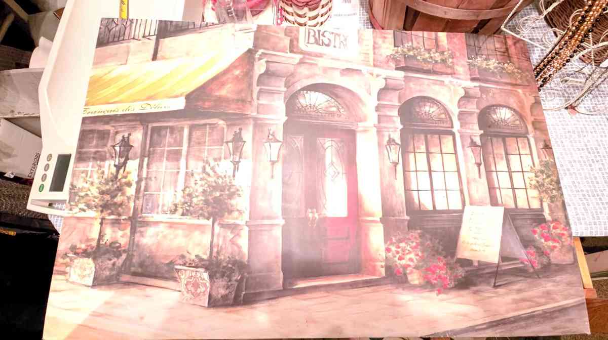 France Bistro Print on Canvas Not Signed