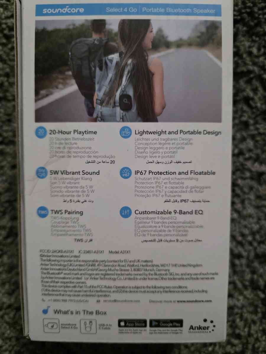 Soundcore Select 4 Go Bluetooth Shower Speaker by Anker IP67