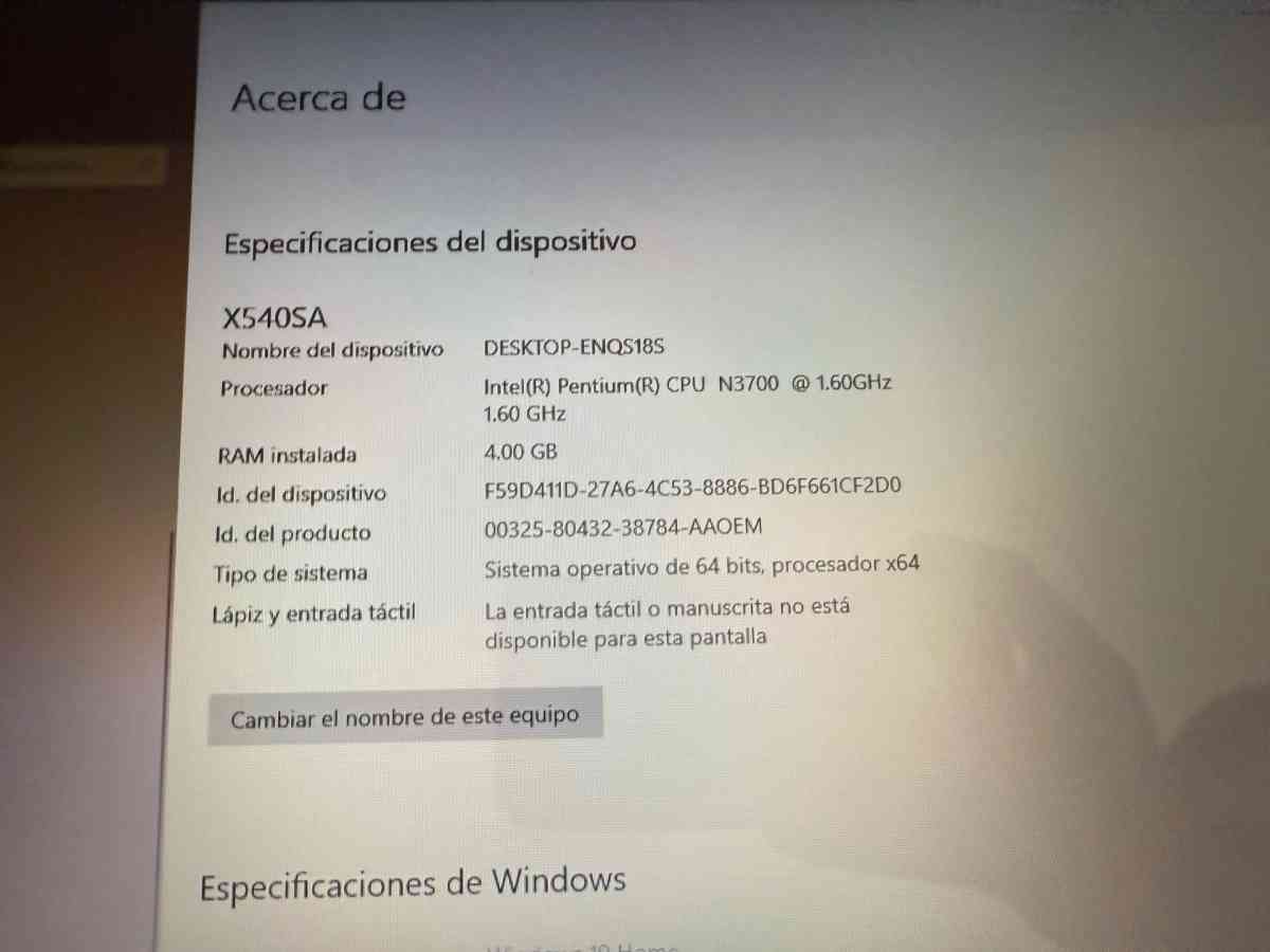 Laptop ASUS X540SA