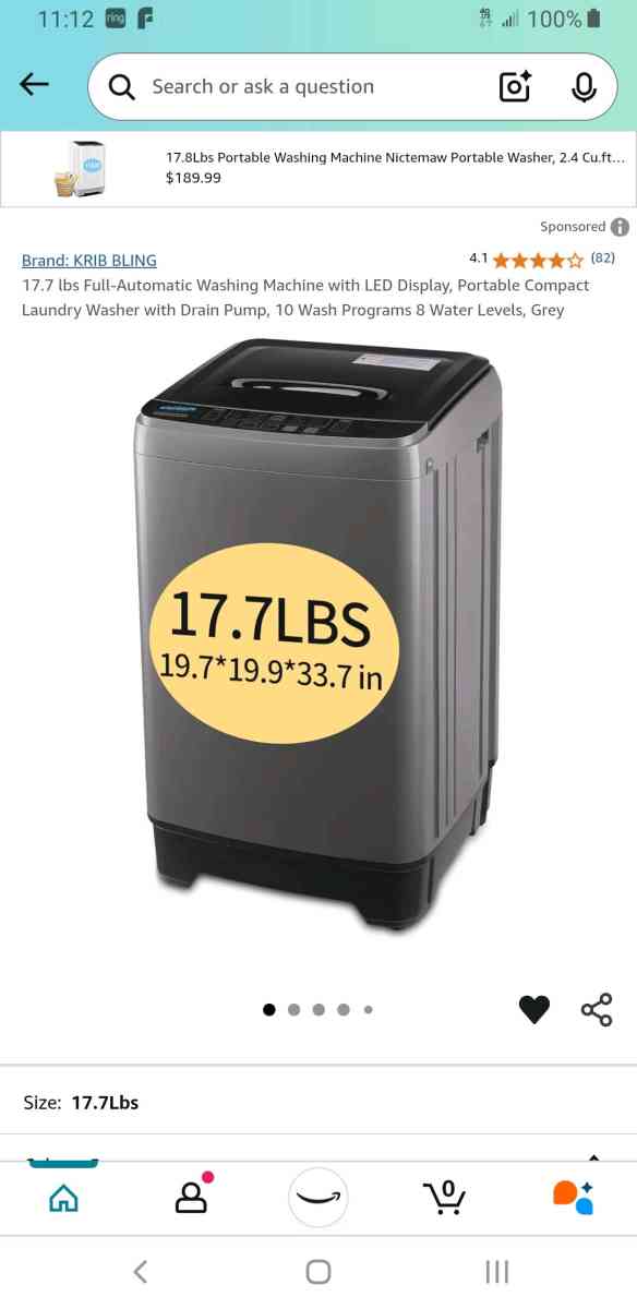 Portable washing machine Krib Bling