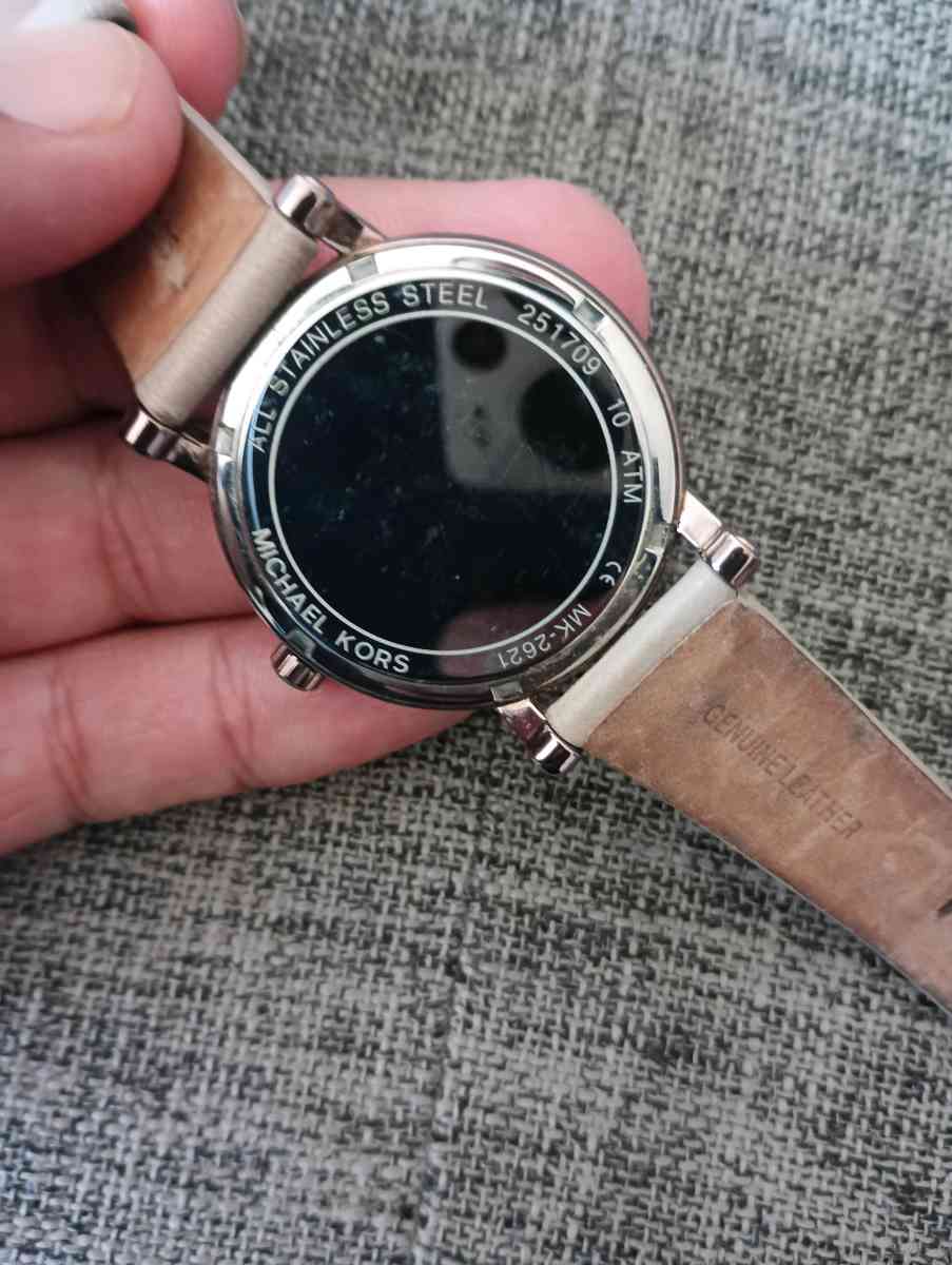 MICHAEL KORS Womens Norie Sable IP Latte Beige Leather Rose