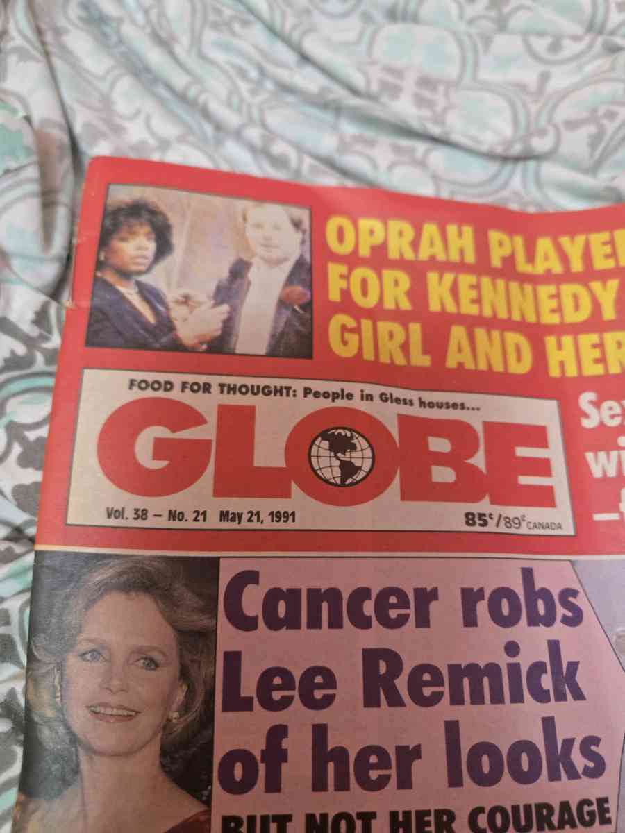 Globe Mag Lee Remick John Travolta Oprah Winfrey May 21 1991