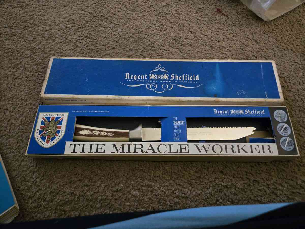 VTG MIRACLE WORKER 12 STAINLESS KNIFE BY REGENT SHEFFIELD