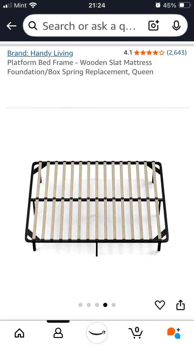 Queen mattress and bed frame