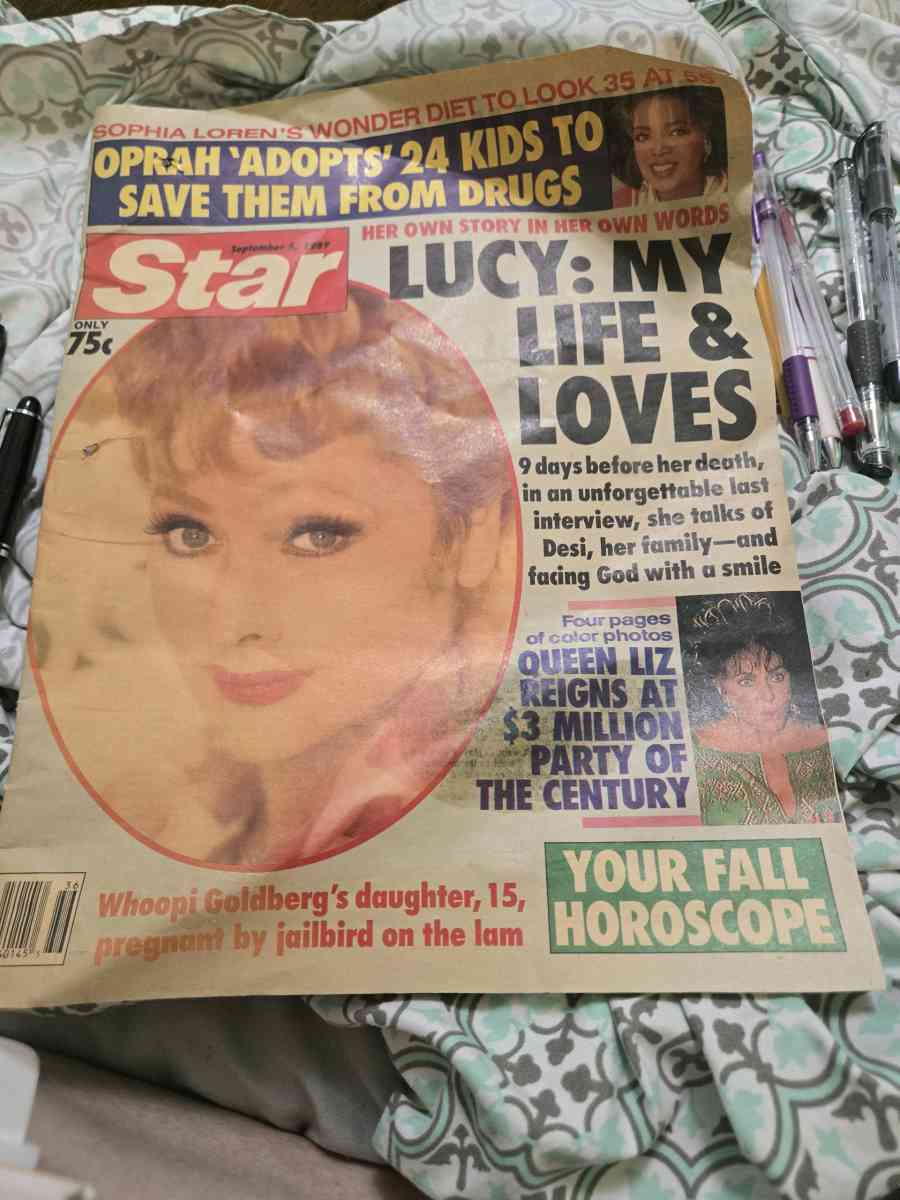 Star Magazine September 5th  1989 Featuring Lucille Ball