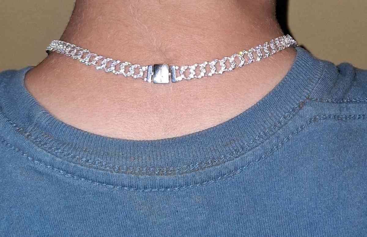 PANDORA STERLING SILVER PAVE CUBAN NECKLACE