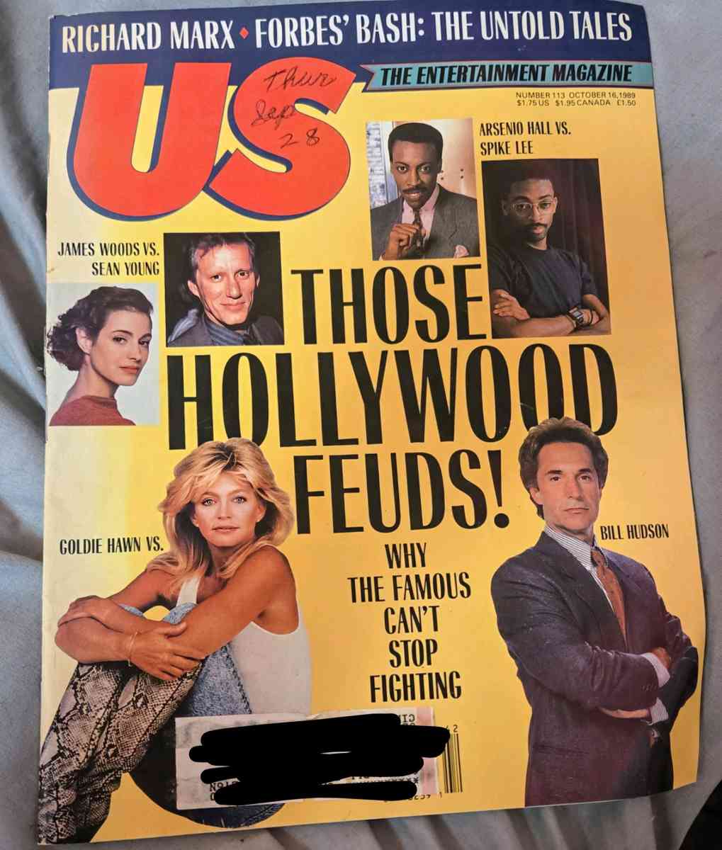 US Magazine 113  Oct 16 1989  Hollywood Feuds