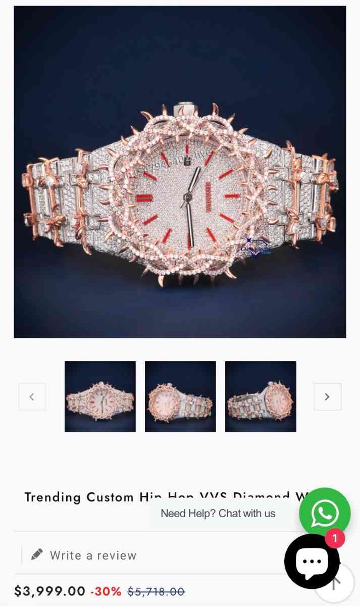 41 MM AP Jesus Crown Moissanite Diamond Diamond Tester Appr