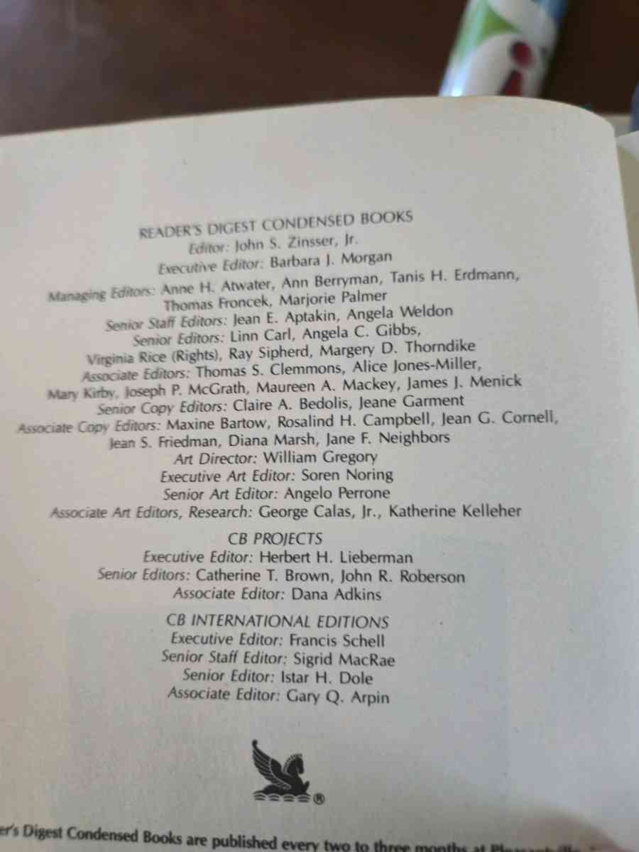 Readers Digest Condensed Books Best Sellers